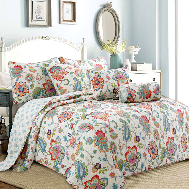 Winston Porter Cozy Line Home Fashions Velvet Floral Print Pattern 3